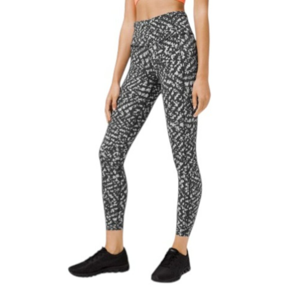 Lululemon Fast and Free Tight II 25" Non-Reflective Nulux Pace Lace Graphite 6